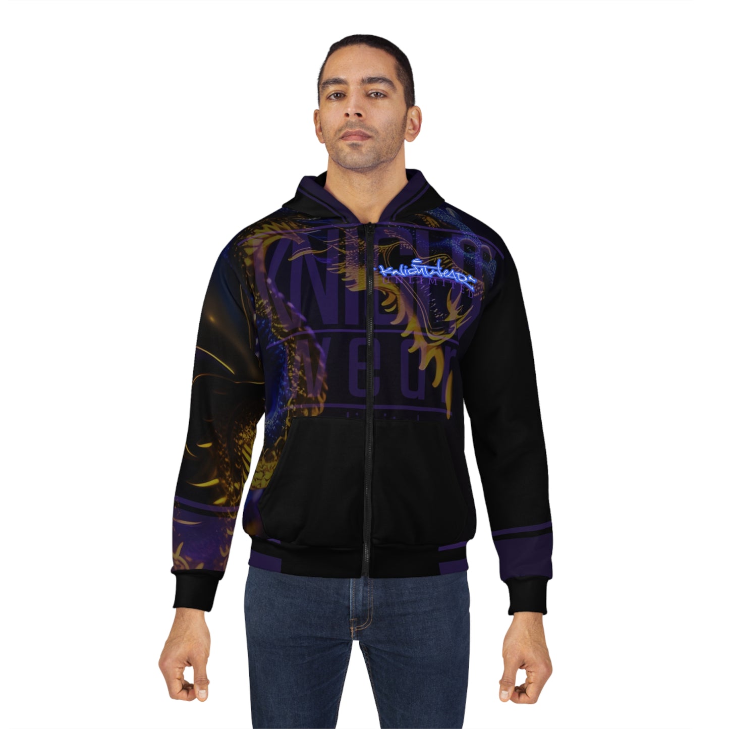 MidKnight-Dragon Unisex Zip Hoodie