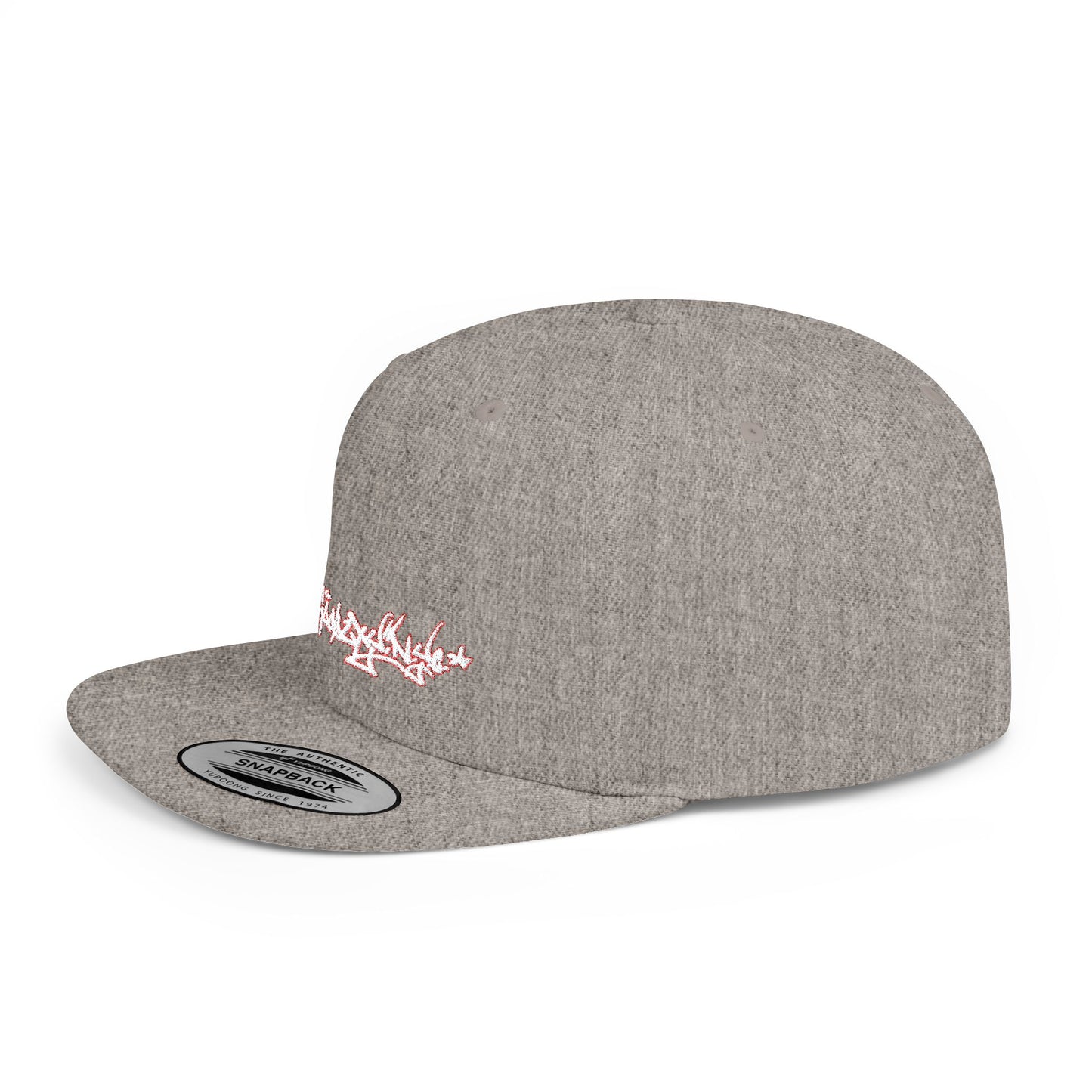 Flat Bill Snapback Hat — Love & Loyalty NYC Graffiti Script Embroidery