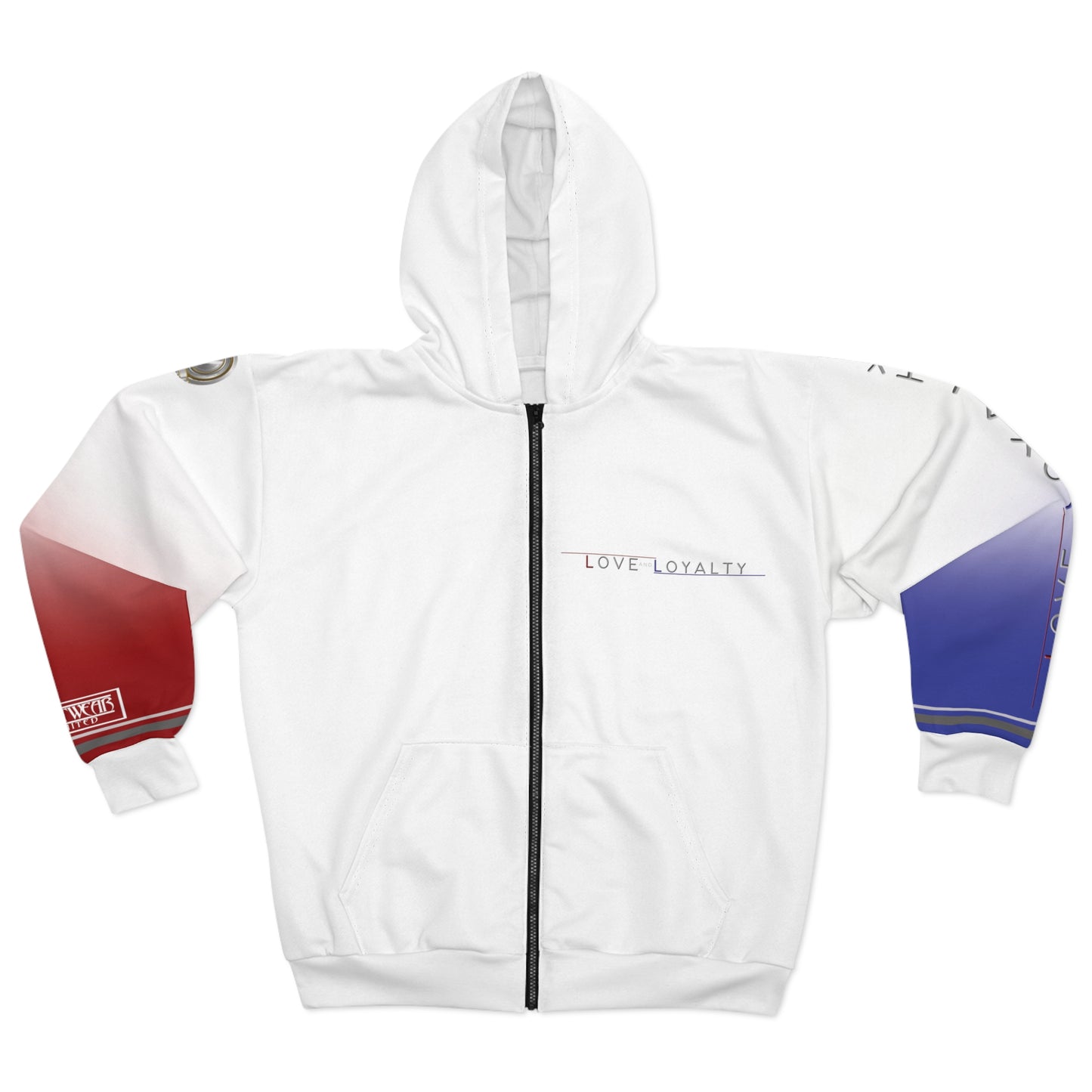 R&B Gradient Zip-Hoodie - Love & Loyalty Graphic Zip Hoodies