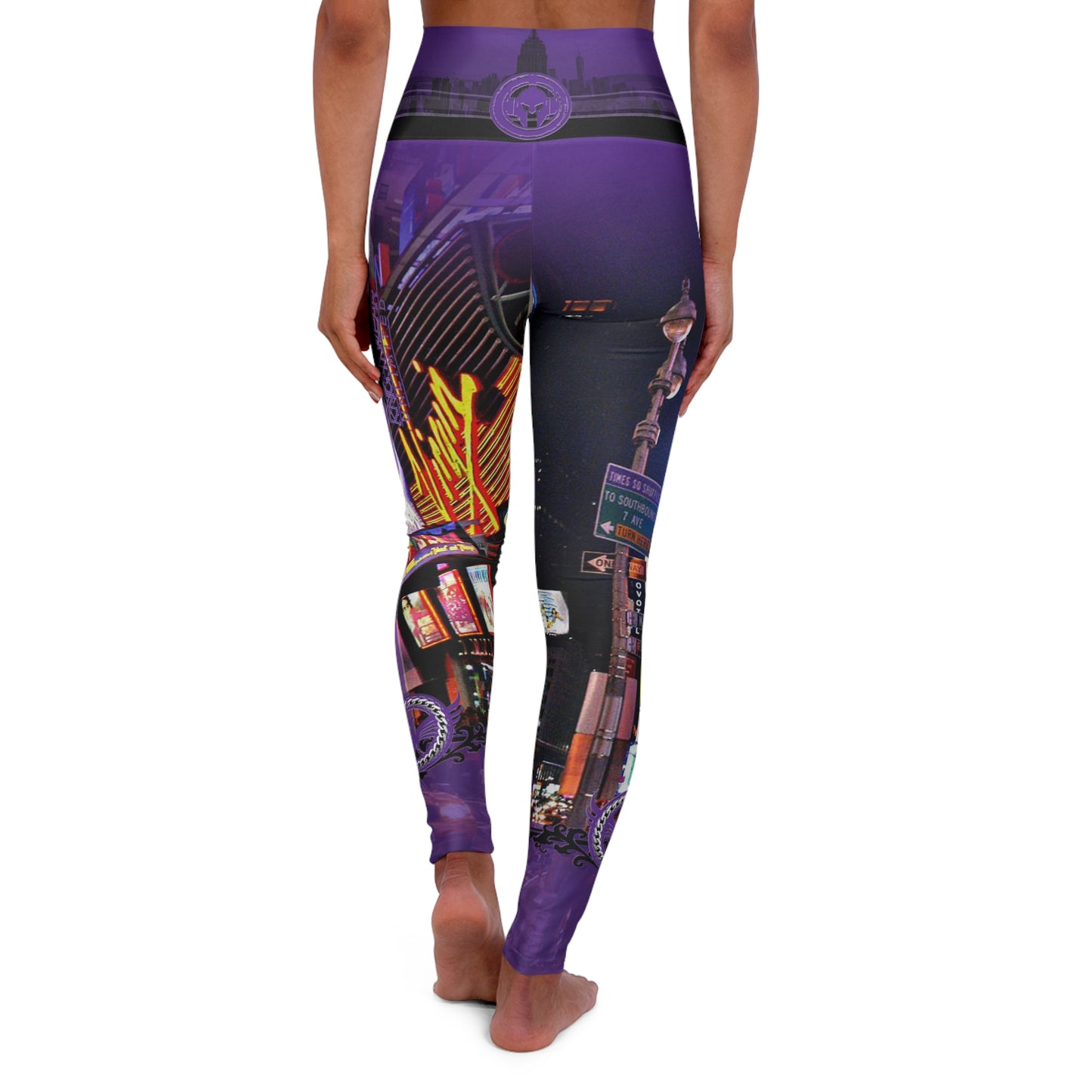 High Waisted KnightWear Yoga Leggings (TimesSquare01)