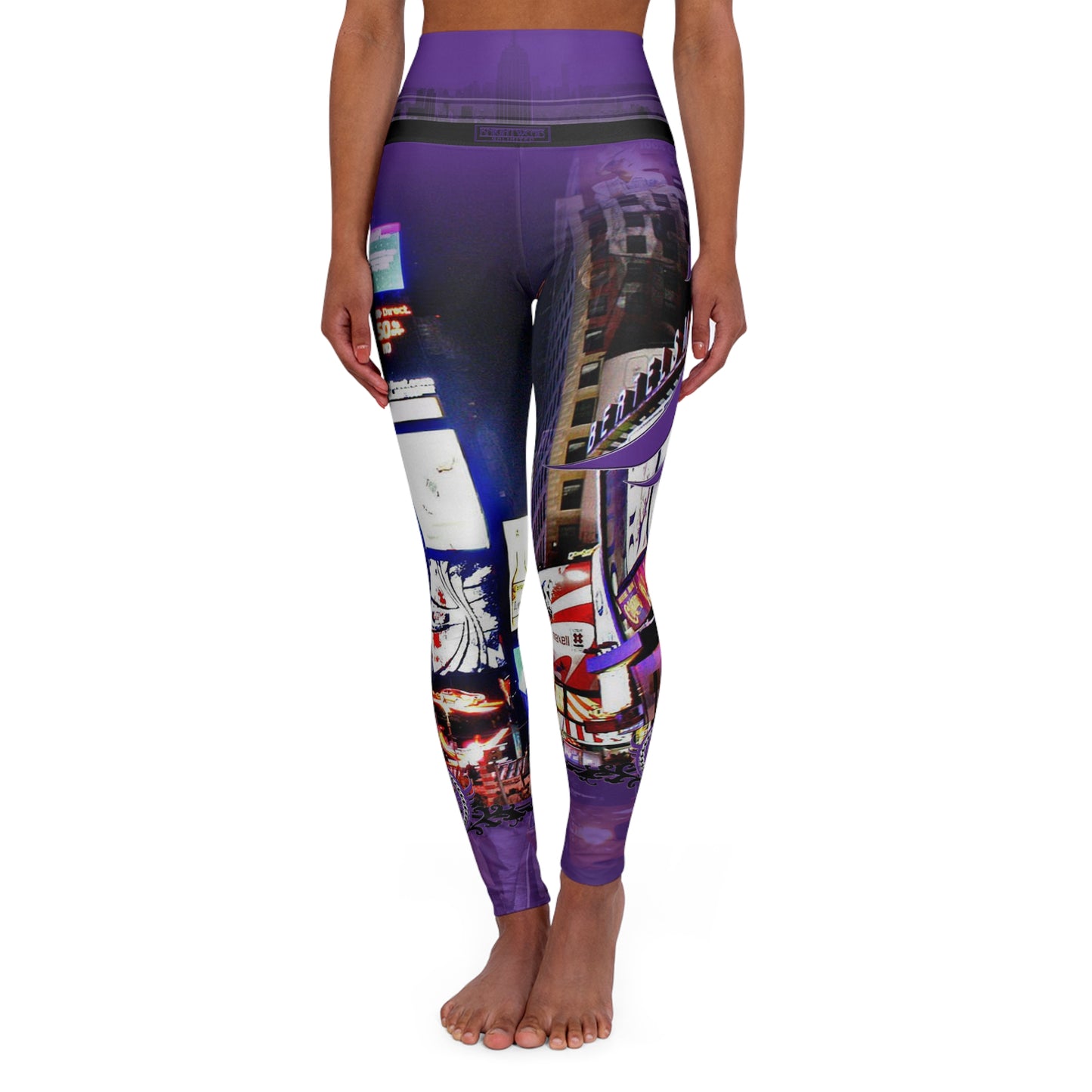 High Waisted KnightWear Yoga Leggings (TimesSquare01)