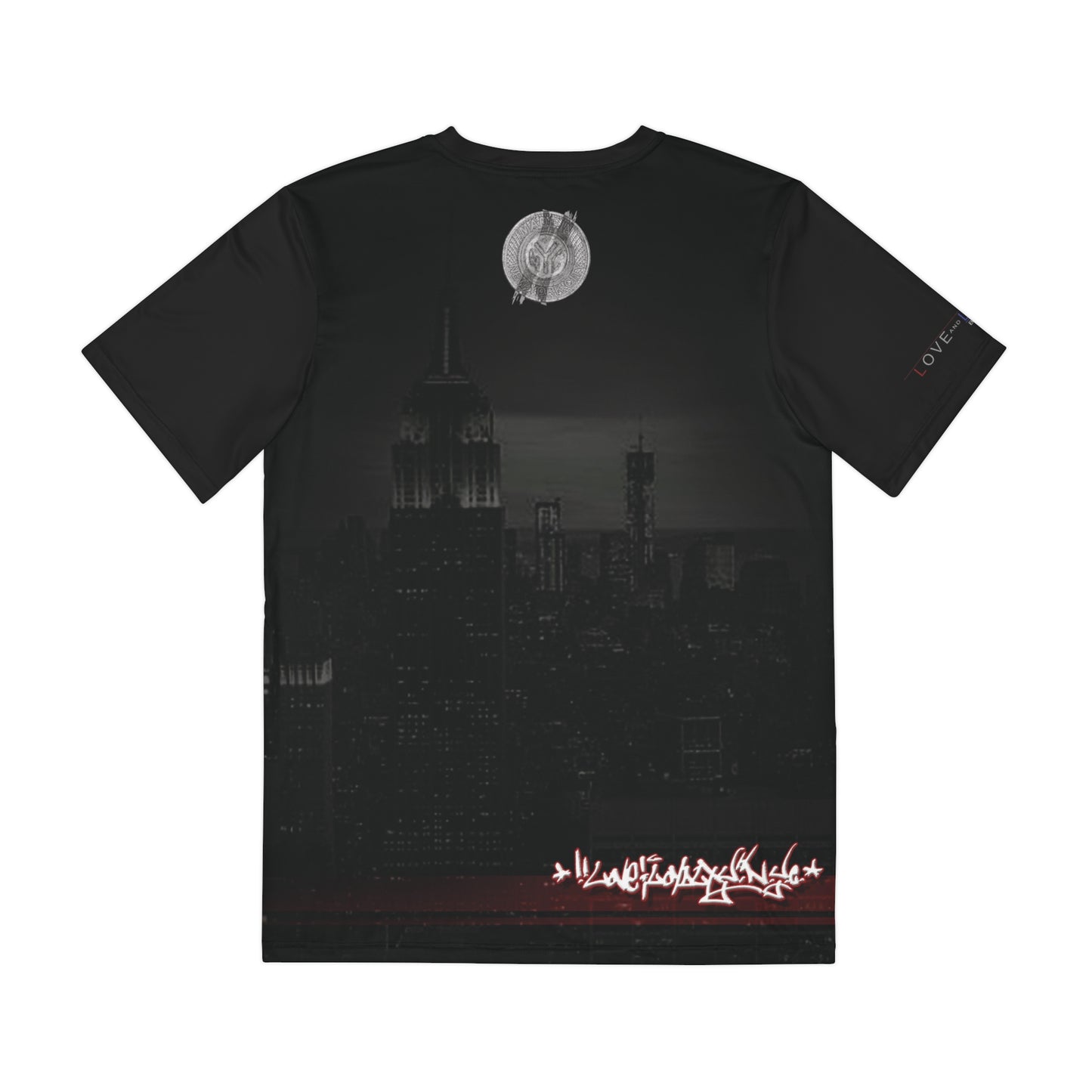 Men's "Blackout" Urban Nightscape Tee - Love and Loyalty NYC Graffiti Script Tees
