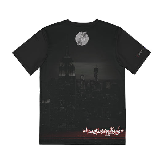 Men's "Blackout" Urban Nightscape Tee - Love and Loyalty NYC Graffiti Script Tees