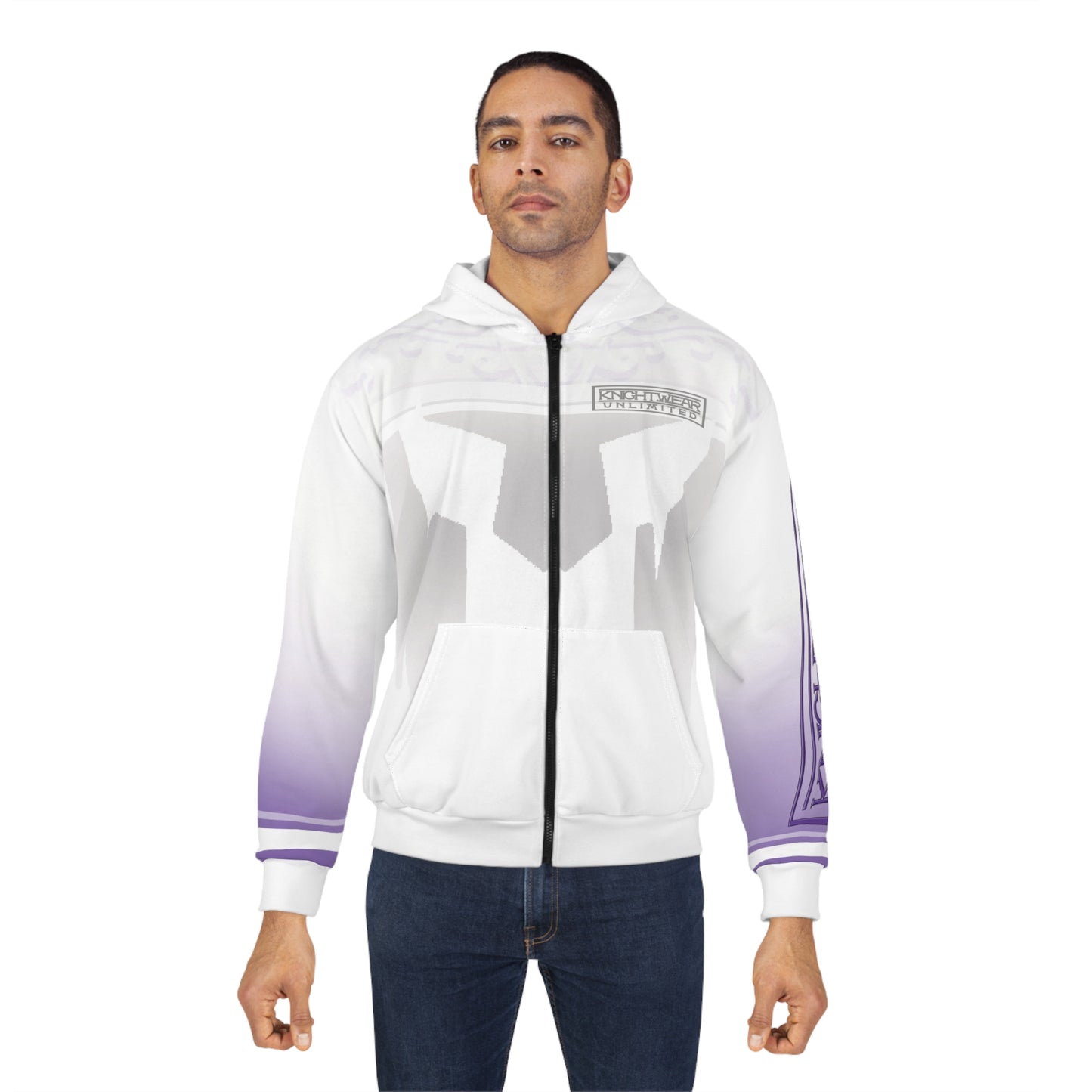 Unisex Gradient Zip Hoodie —KnightWear Graphic Zip Hoodies