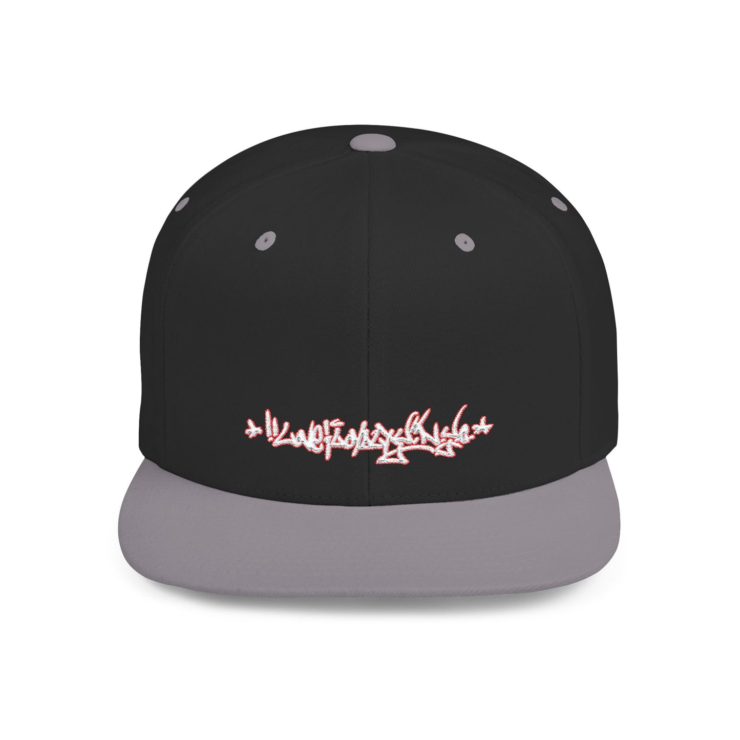 Flat Bill Snapback Hat — Love & Loyalty NYC Graffiti Script Embroidery
