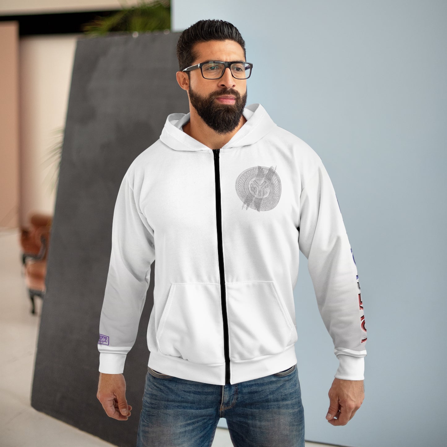 Gradient Zip Hoodie - Love & Loyalty Graphic Zip Hoodies
