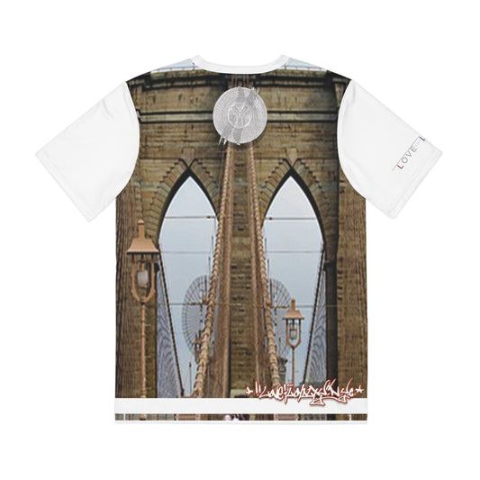 Brooklyn Bridge Tee — Love & Loyalty Vintage NYC Graphic Men’s Polyester T-Shirts