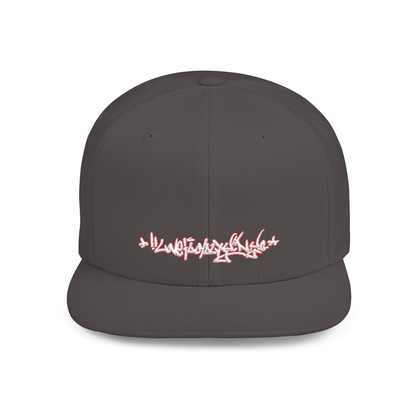 Flat Bill Snapback Hat — Love & Loyalty NYC Graffiti Script Embroidery