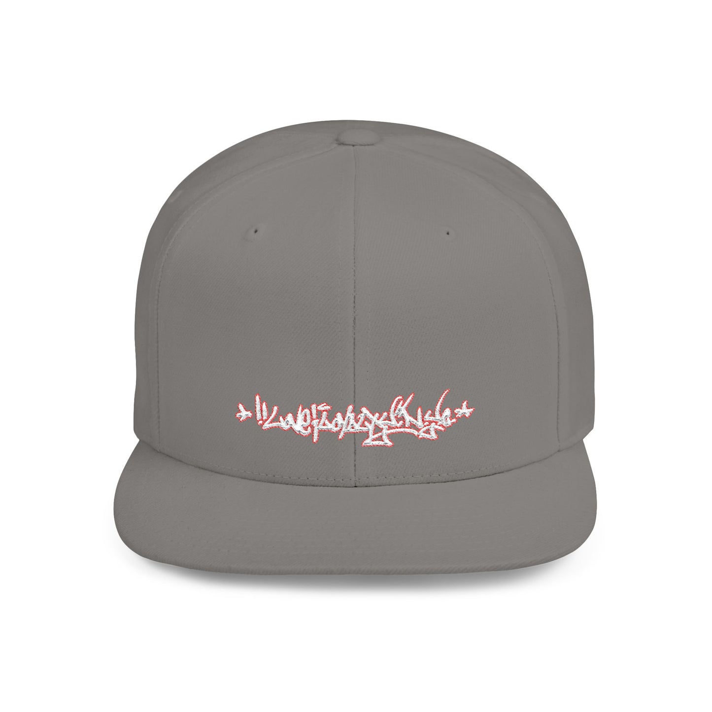 Flat Bill Snapback Hat — Love & Loyalty NYC Graffiti Script Embroidery