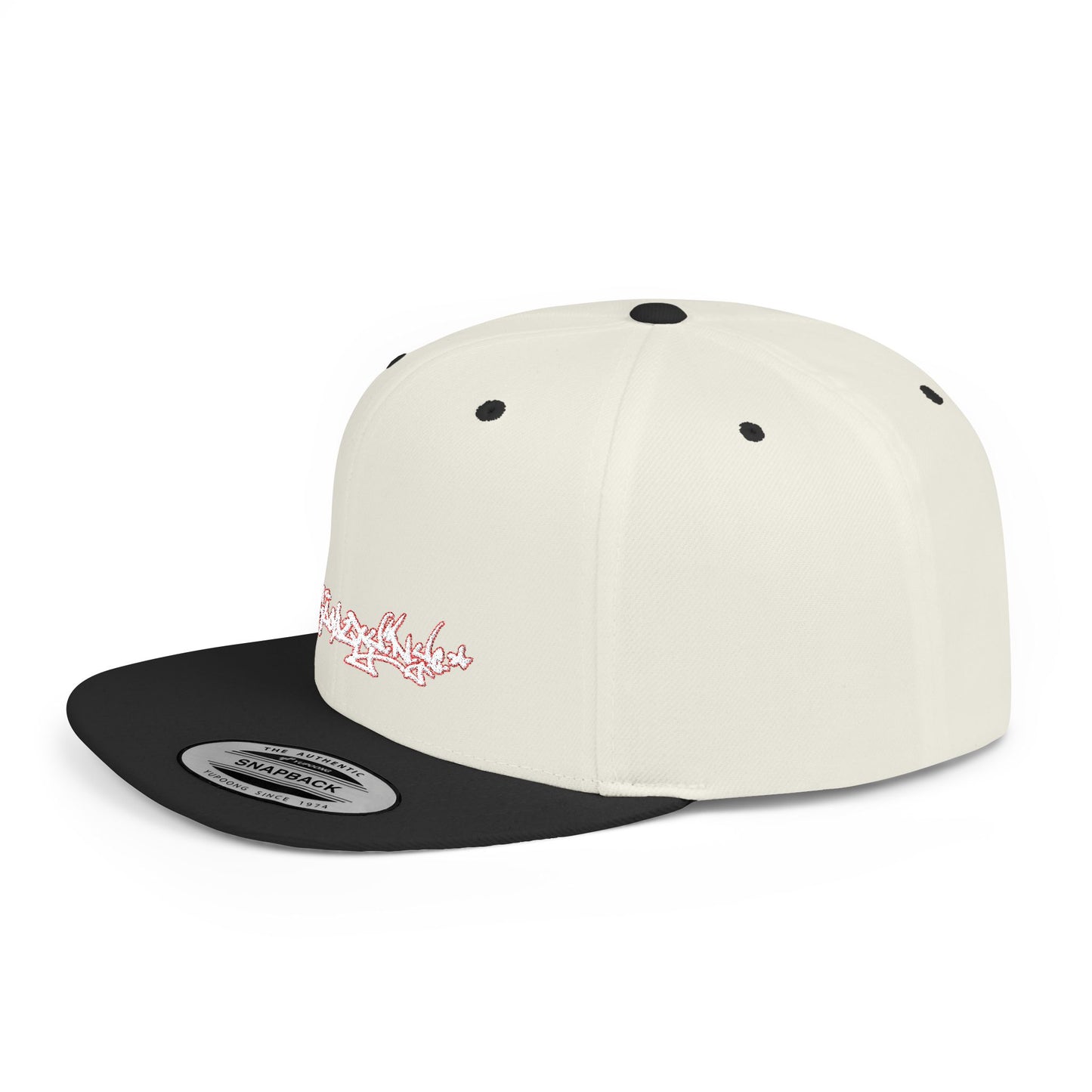 Flat Bill Snapback Hat — Love & Loyalty NYC Graffiti Script Embroidery