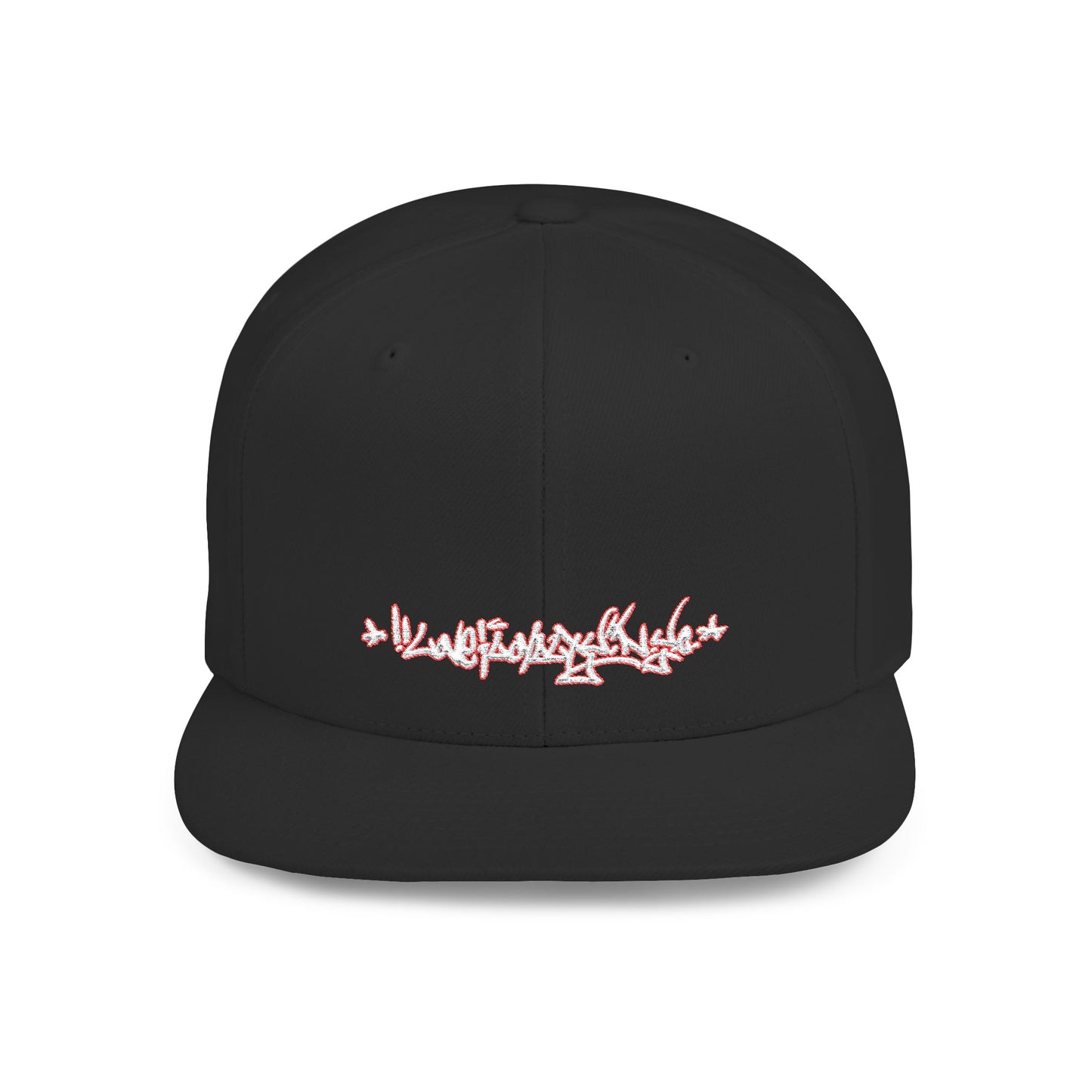 Flat Bill Snapback Hat — Love & Loyalty NYC Graffiti Script Embroidery