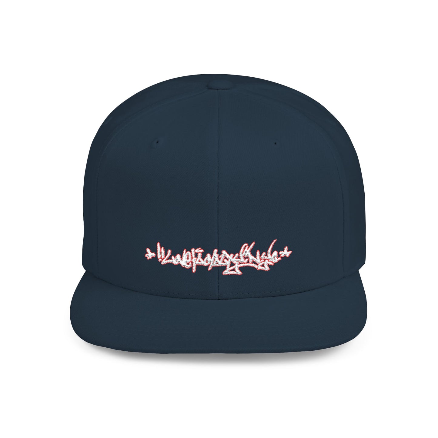 Flat Bill Snapback Hat — Love & Loyalty NYC Graffiti Script Embroidery