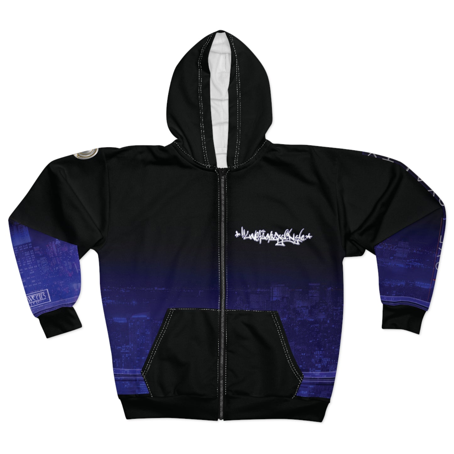 Nightscape Zip Hoodie - Love & Loyalty NYC Graphic Zip-Up Hoodies