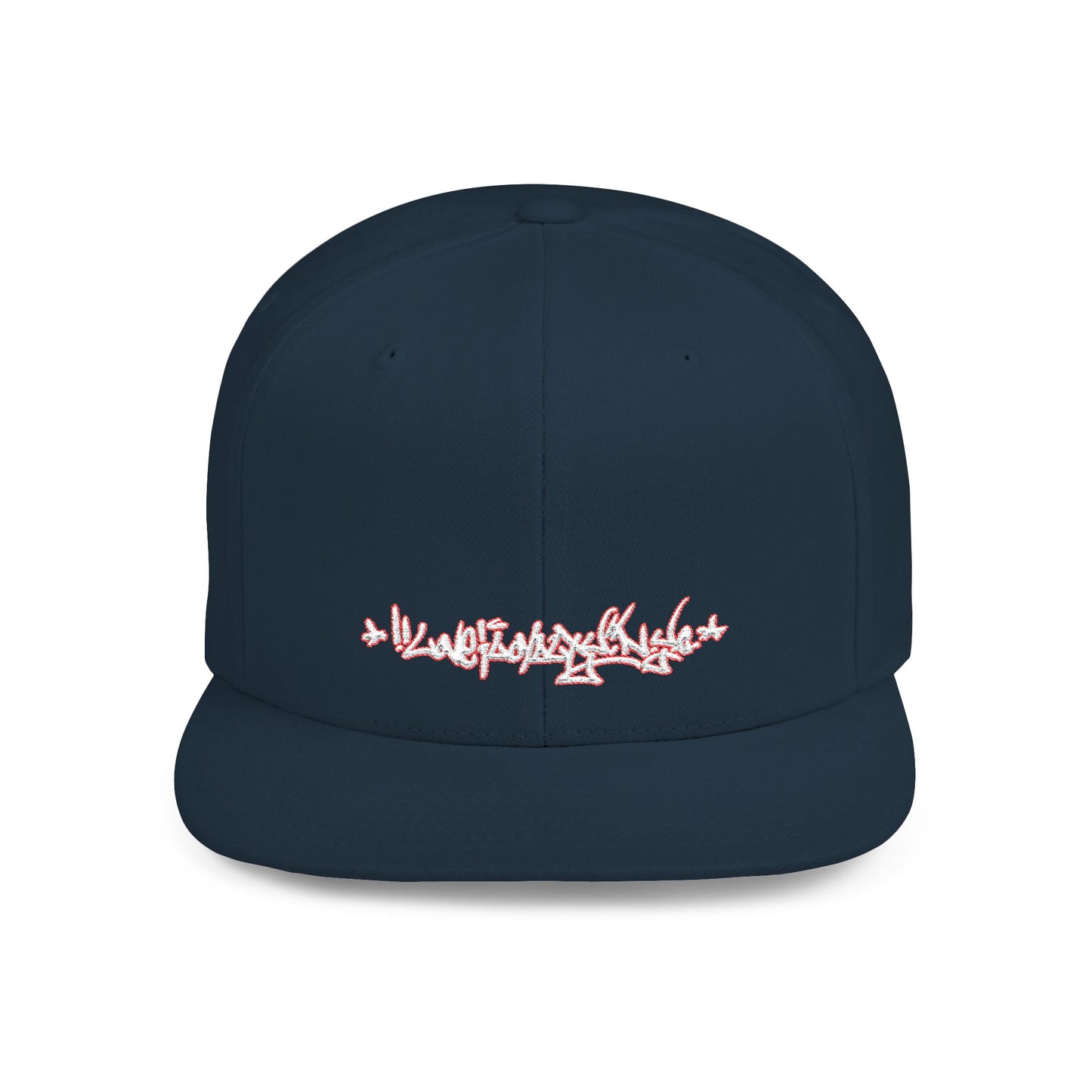 Flat Bill Snapback Hat — Love & Loyalty NYC Graffiti Script Embroidery