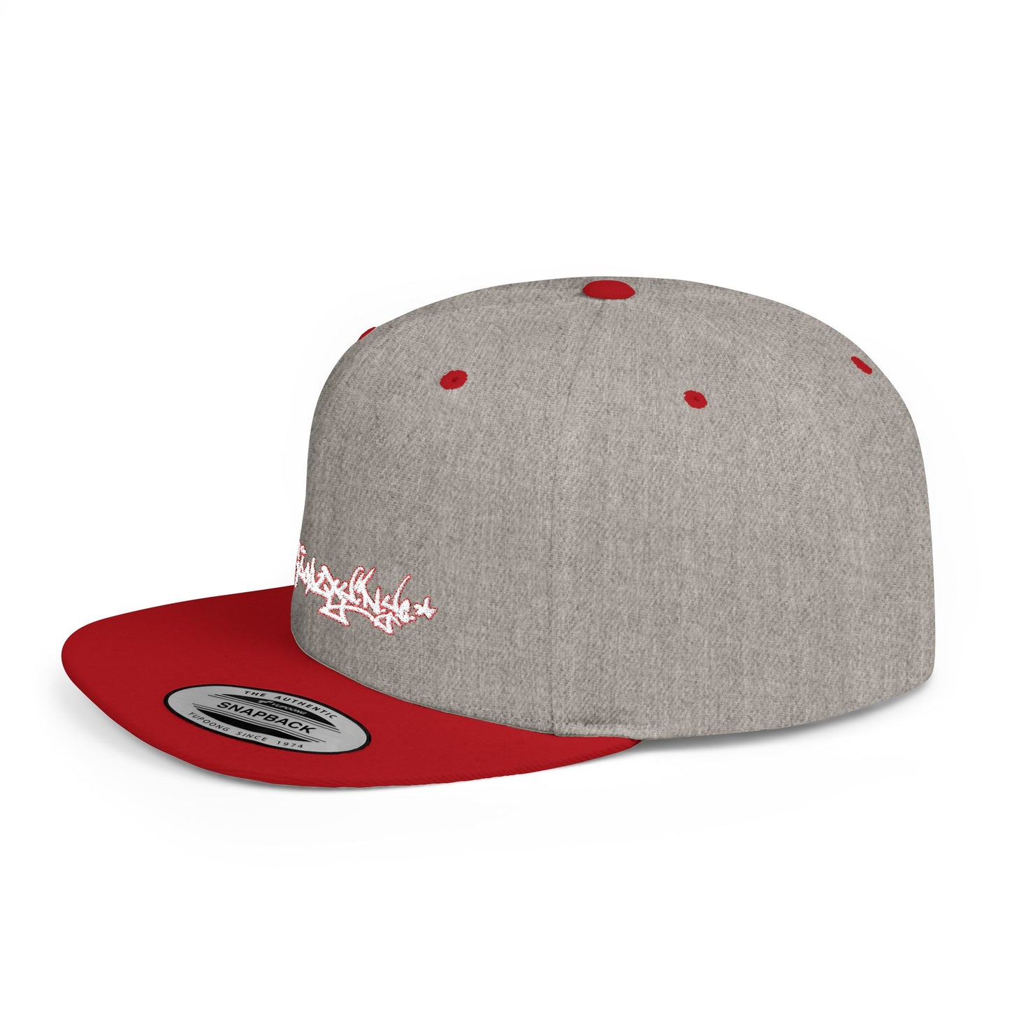 Flat Bill Snapback Hat — Love & Loyalty NYC Graffiti Script Embroidery
