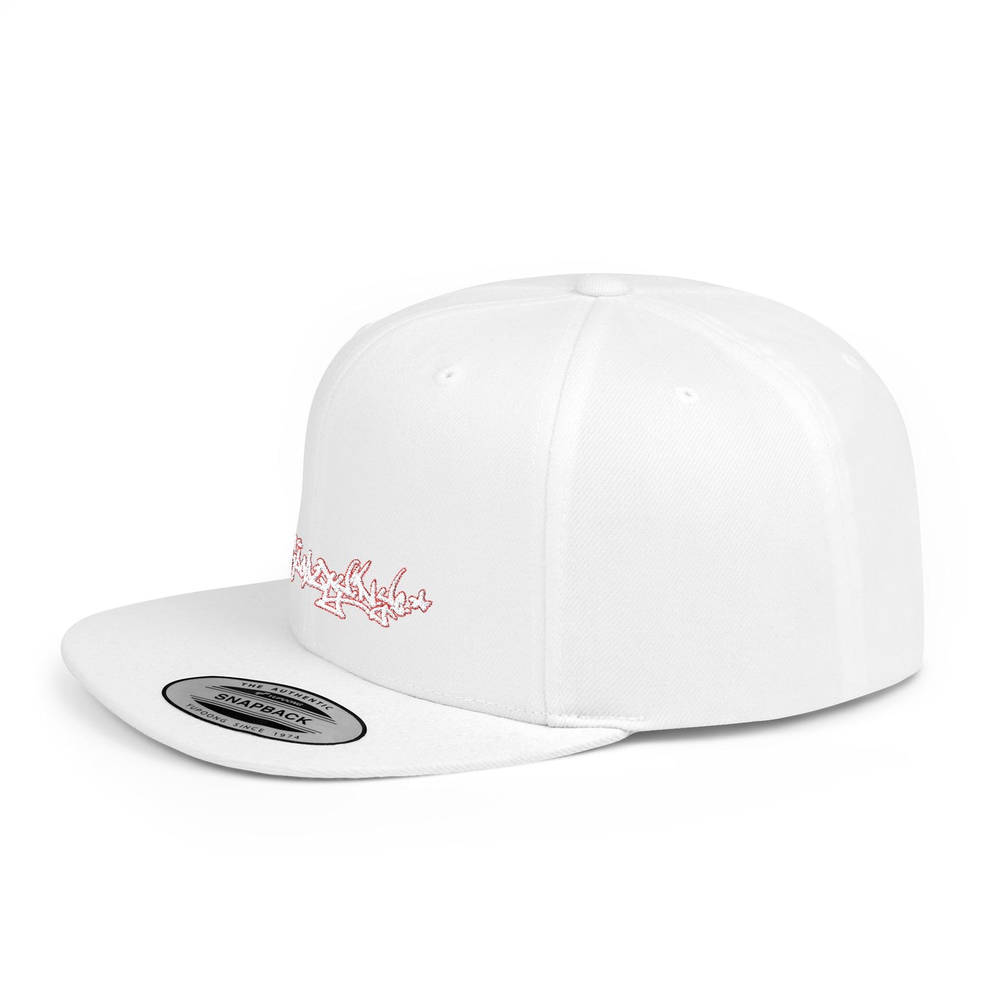 Flat Bill Snapback Hat — Love & Loyalty NYC Graffiti Script Embroidery