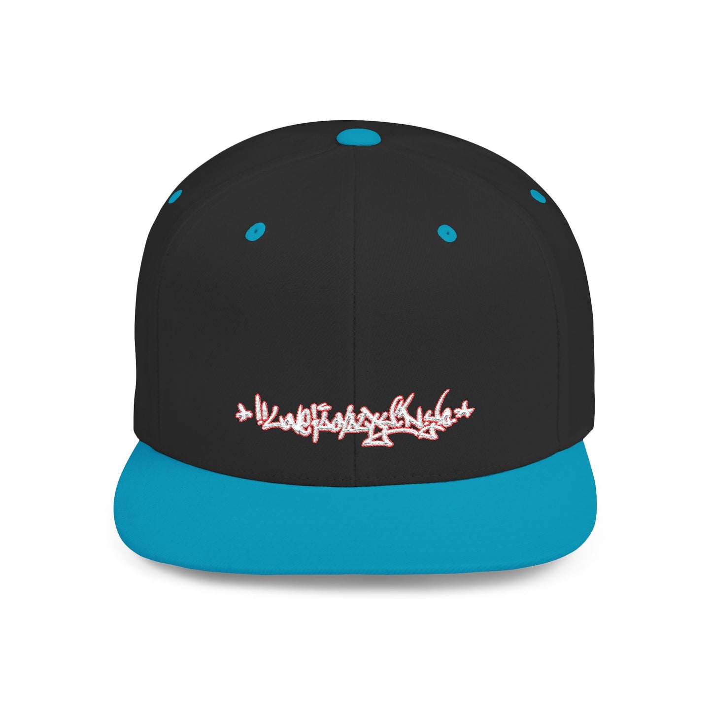 Flat Bill Snapback Hat — Love & Loyalty NYC Graffiti Script Embroidery