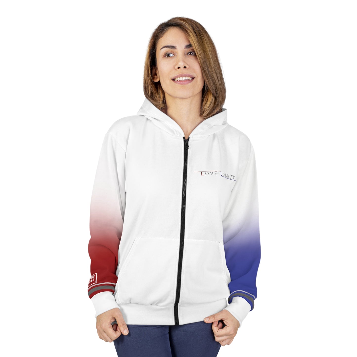 R&B Gradient Zip-Hoodie - Love & Loyalty Graphic Zip Hoodies