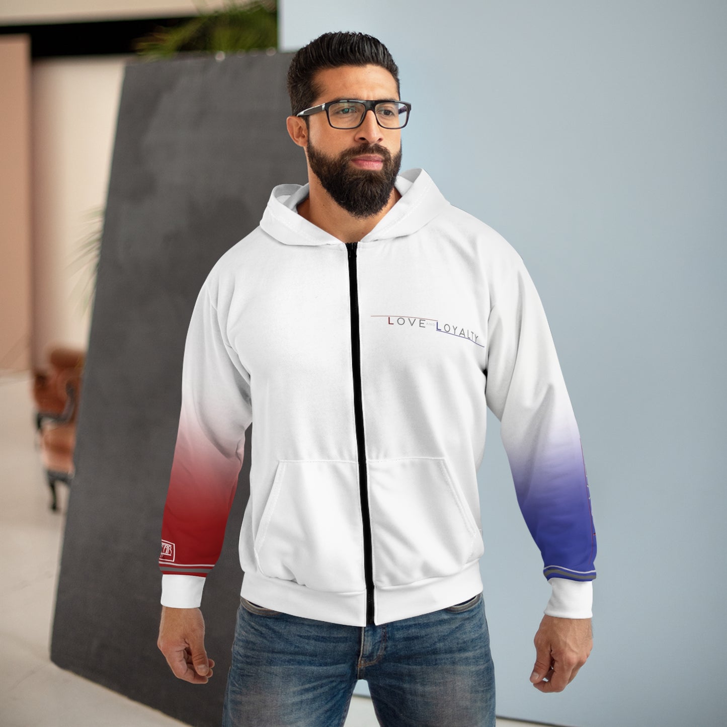 R&B Gradient Zip-Hoodie - Love & Loyalty Graphic Zip Hoodies