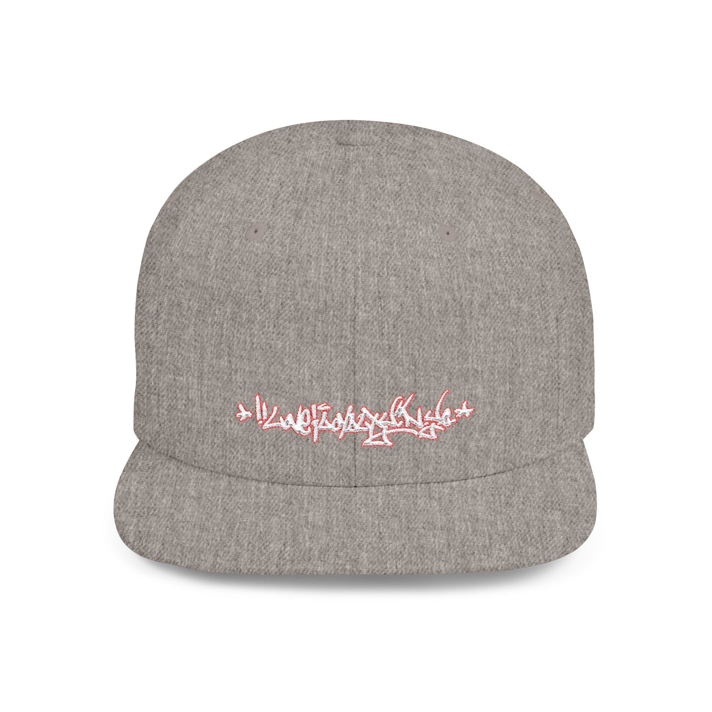 Flat Bill Snapback Hat — Love & Loyalty NYC Graffiti Script Embroidery