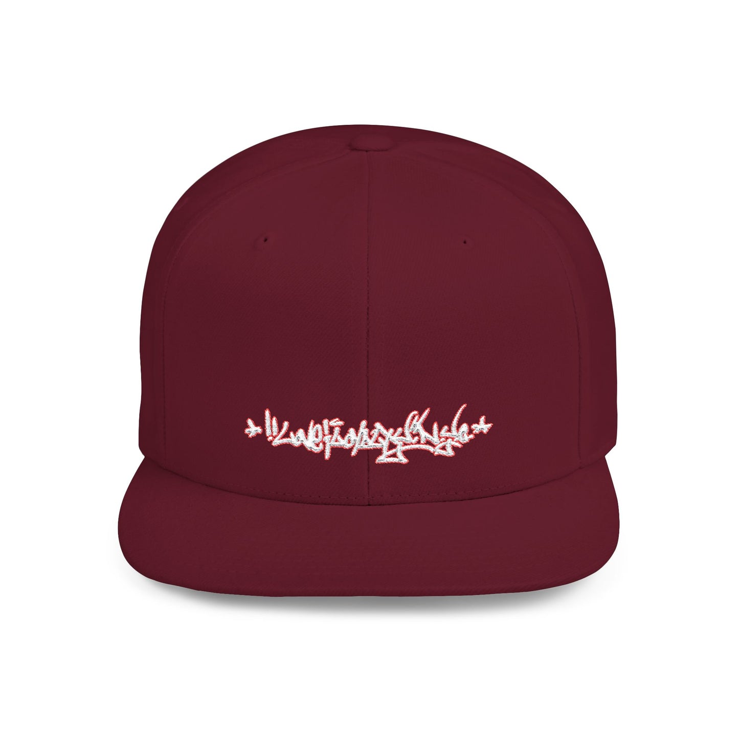 Flat Bill Snapback Hat — Love & Loyalty NYC Graffiti Script Embroidery