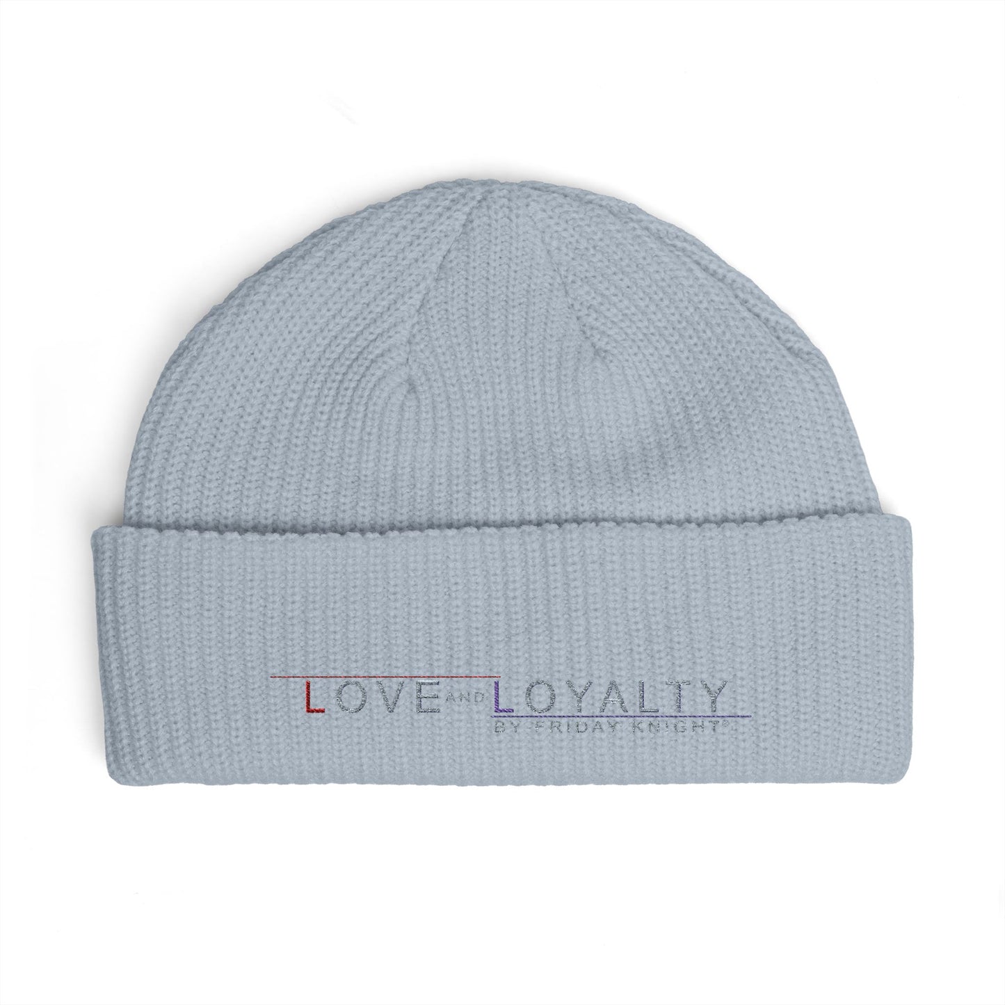Love & Loyalty Cuff Beanie — Embroidered  Knit Hat