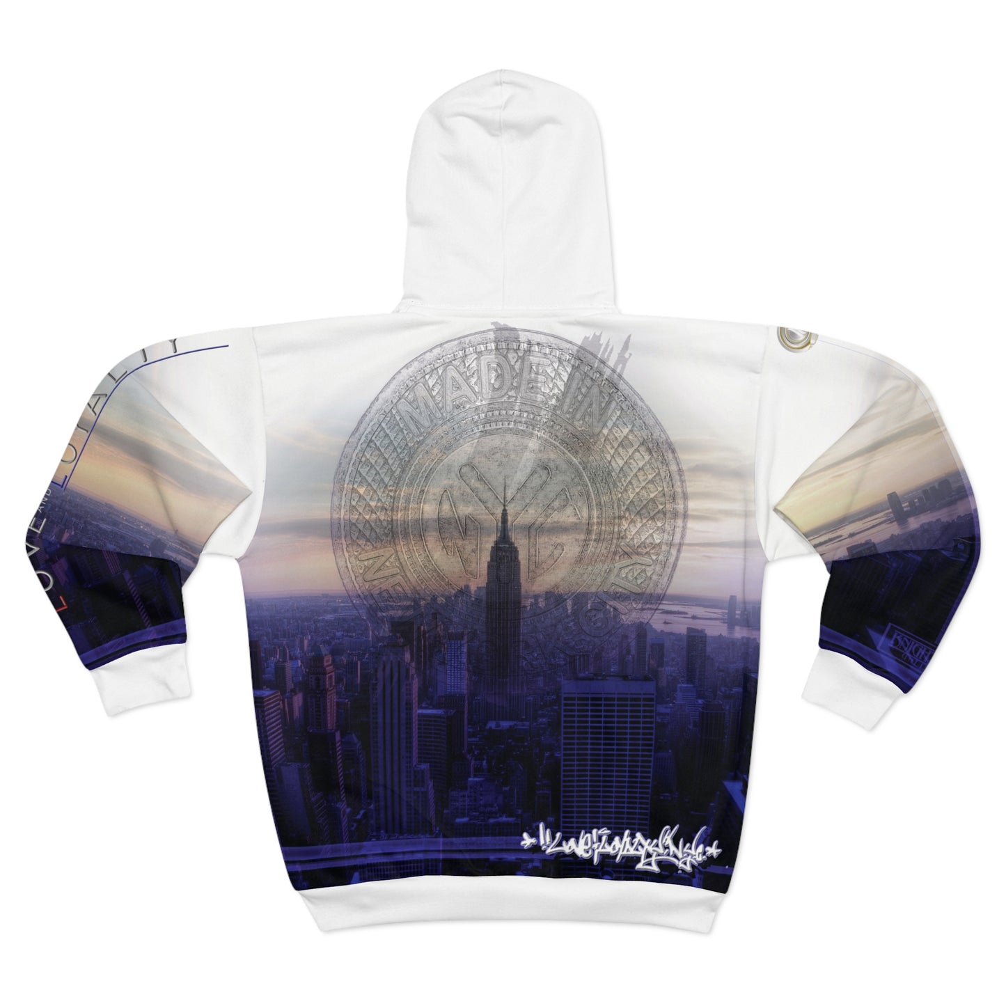 Love and Loyalty by Friday Knight®-Graphic Zip Hoodies