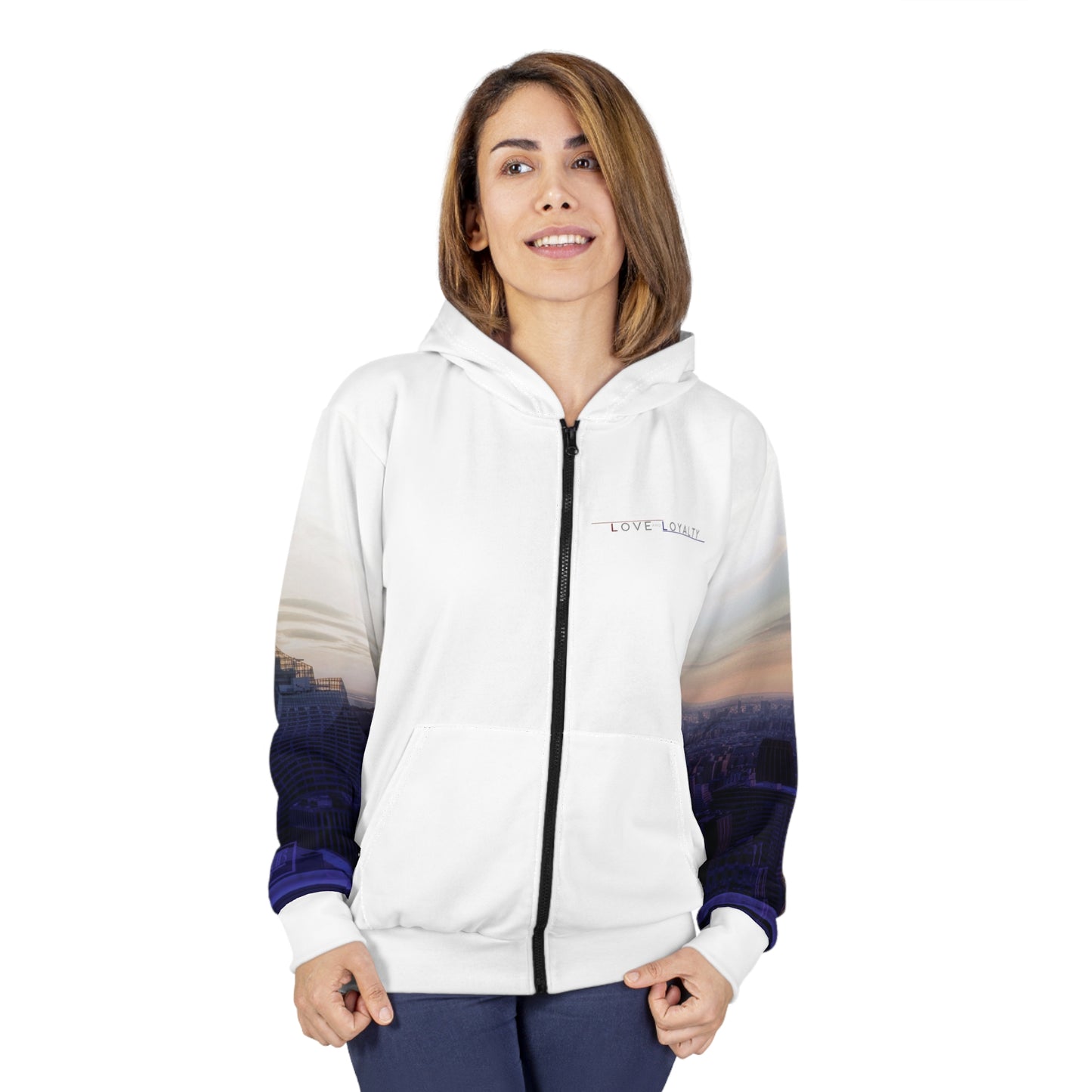Love and Loyalty by Friday Knight®-Graphic Zip Hoodies